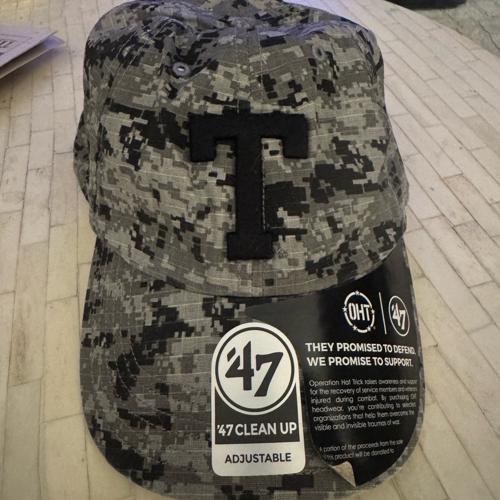 Digital Camo Cap with Black T Logo Texas a&m baseball